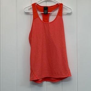 Orange adidas workout tank